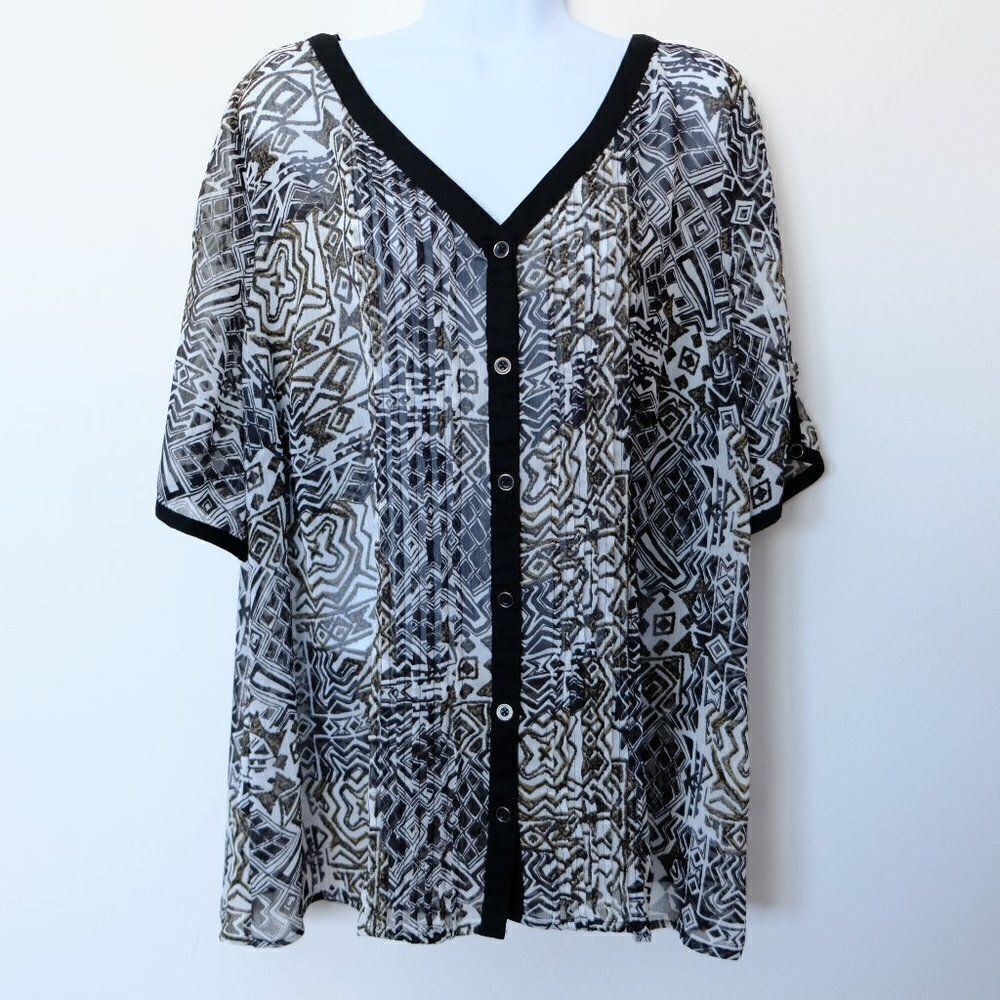 Reitmans PLUS sheer top blouse